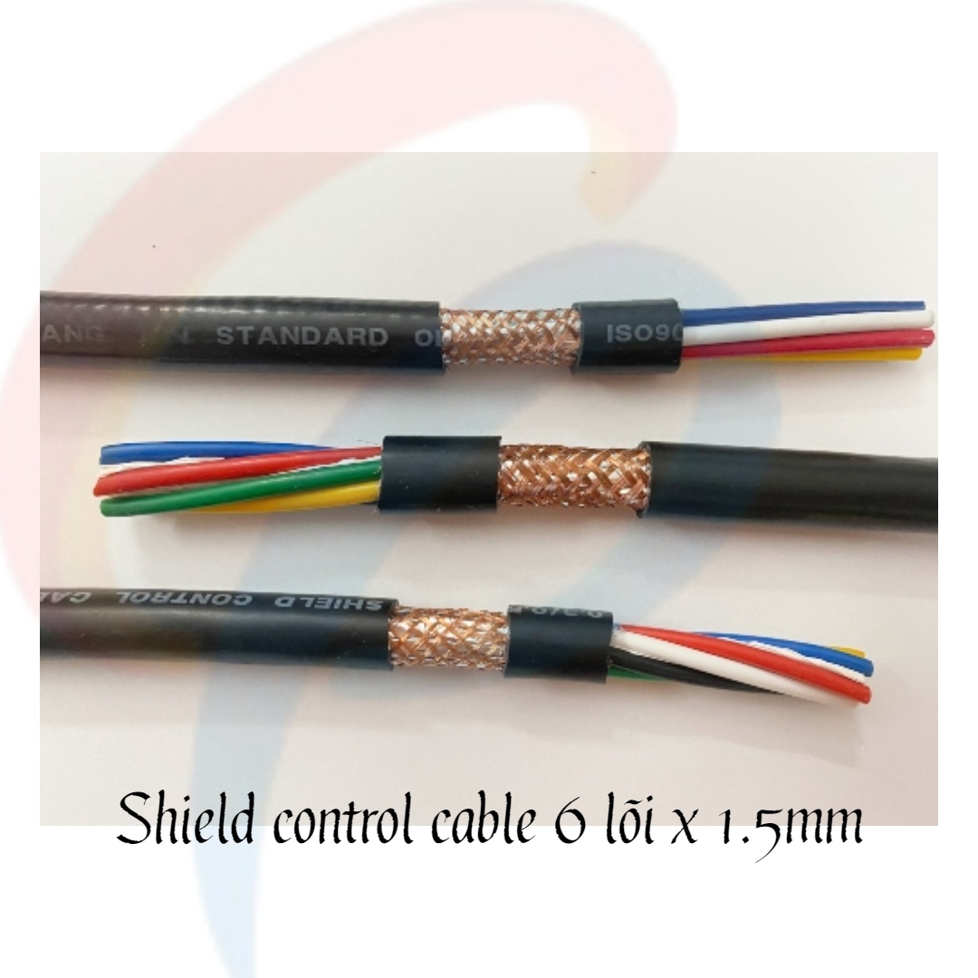 Cáp điều khiển 6 lõi x 1.5mm có lưới chống nhiễu điện áp 500 volt vỏ bọc pvc