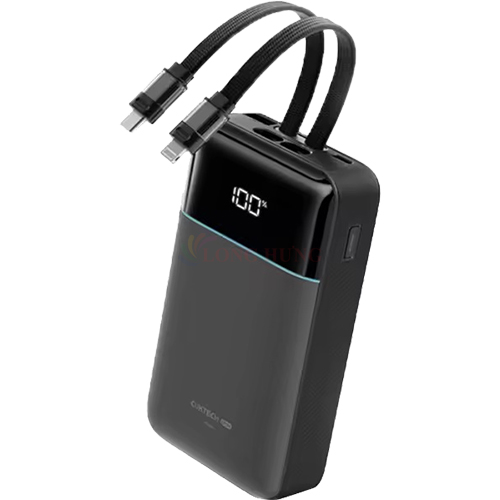 Sạc dự phòng Cuktech Power Bank Built-In Cable 1USB 1Type-C 40W 20000mAh CP24 LPB200NL - Hàng chính hãng