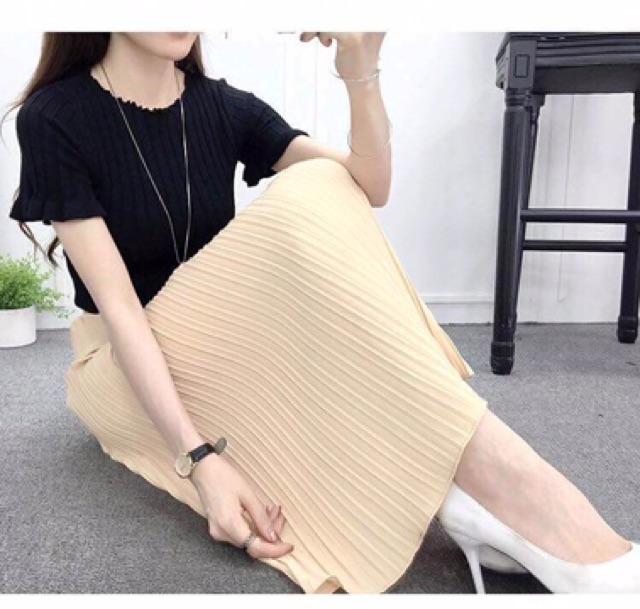 Hot Chân váy xếp ly thời trang BQ