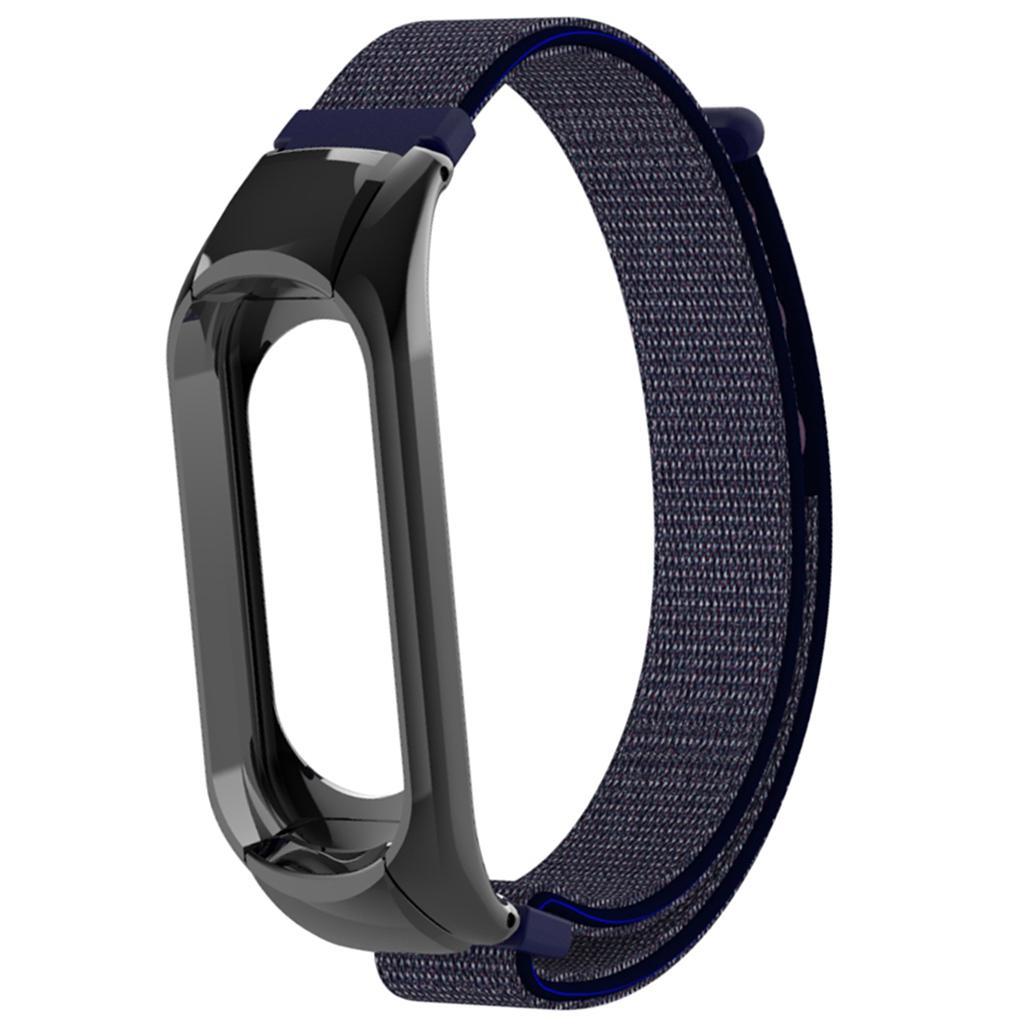 2-4pack Replacement Nylon Watch Strap Watch Band for Xiaomi Mi Band 3 blue