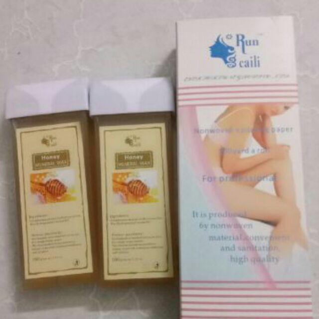 Combo 3 chai sáp wax lông cao cấp Run caili + 100 tờ giấy wax