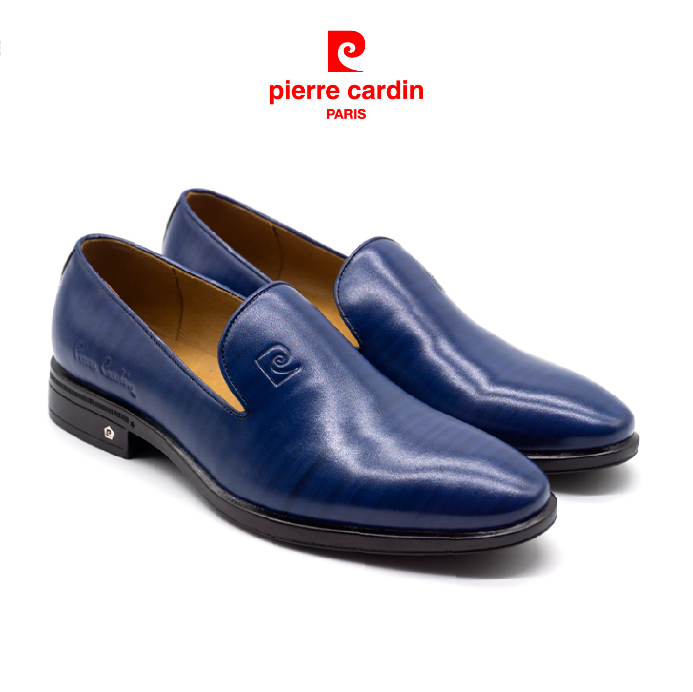 Giày Tây Nam không dây Pierre Cardin da bò PCMFWL 730 - Xanh Navy