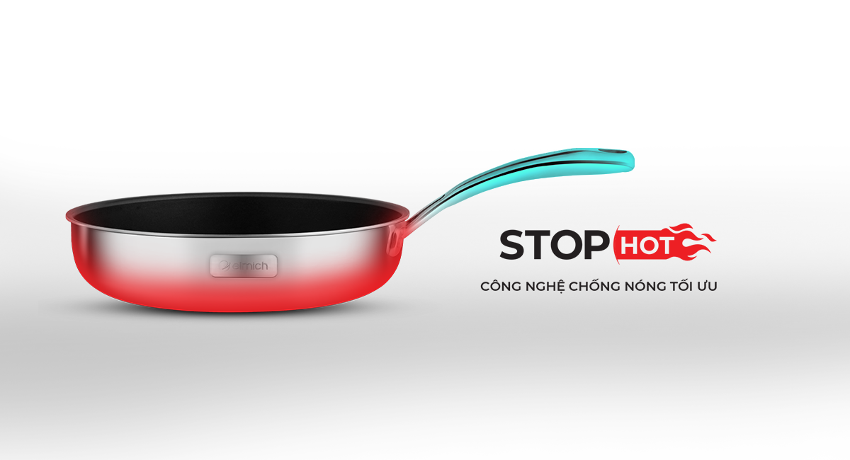 Chảo chống dính inox cao cấp 2 lớp đáy liền Tri-max size 20cm mã 3737