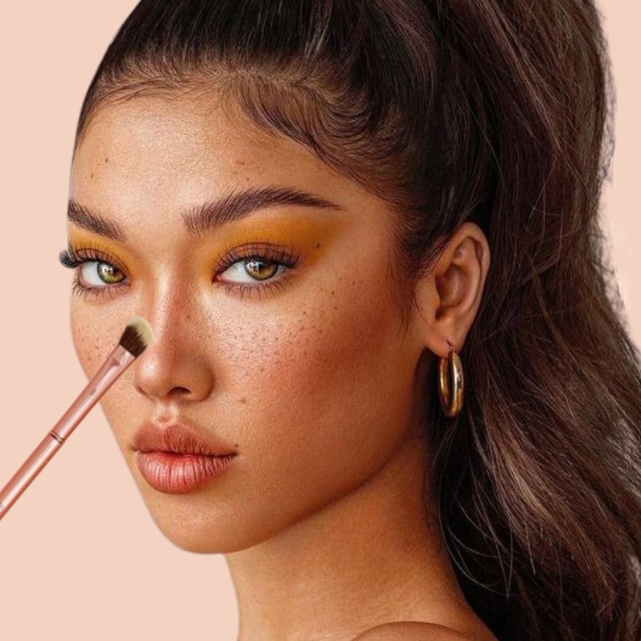 Cọ trang điểm đánh sóng mũi Bh Cosmetics Metal Rose 06