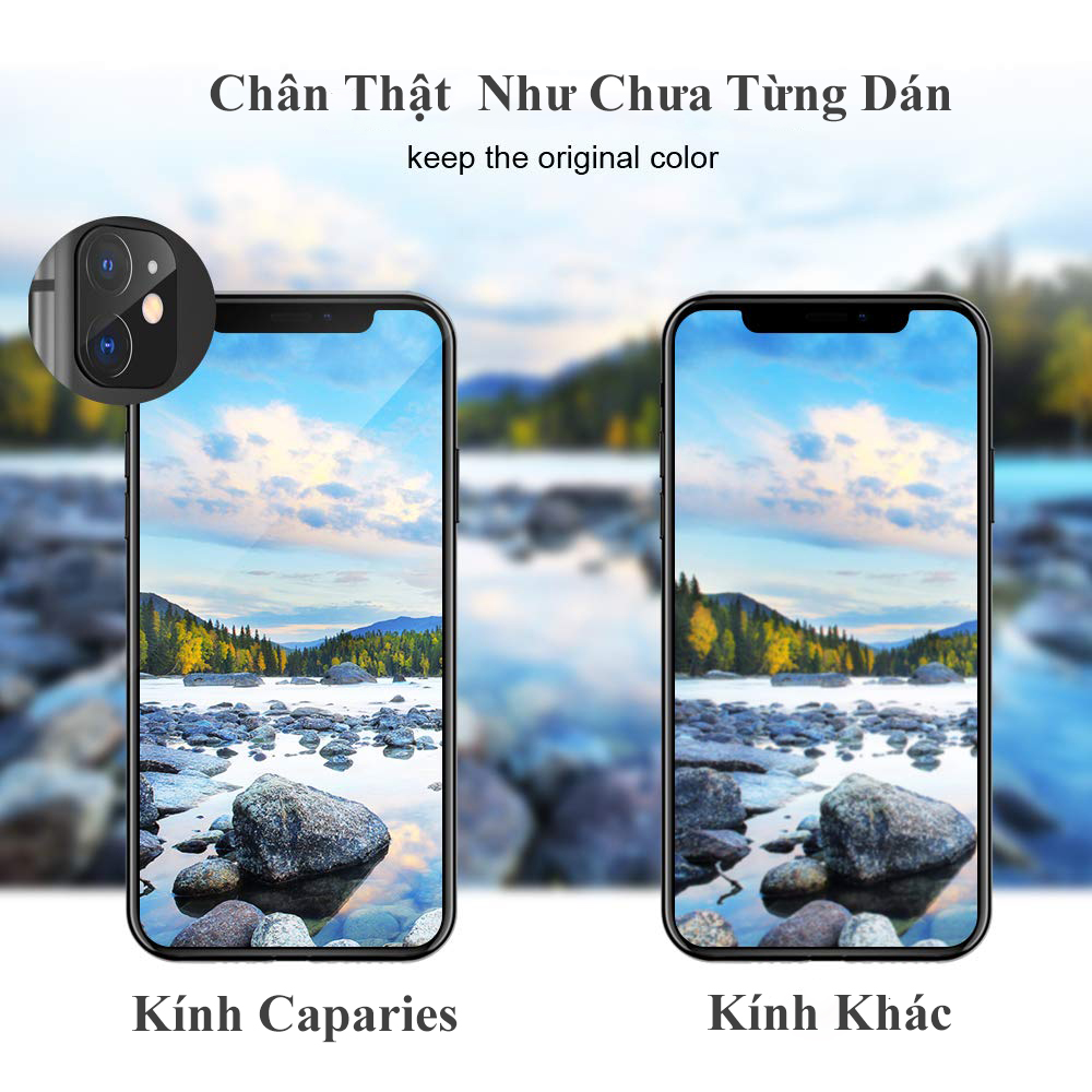 Cường lực camera sau cho dòng IPHONE - Chính Hãng CAPARIES