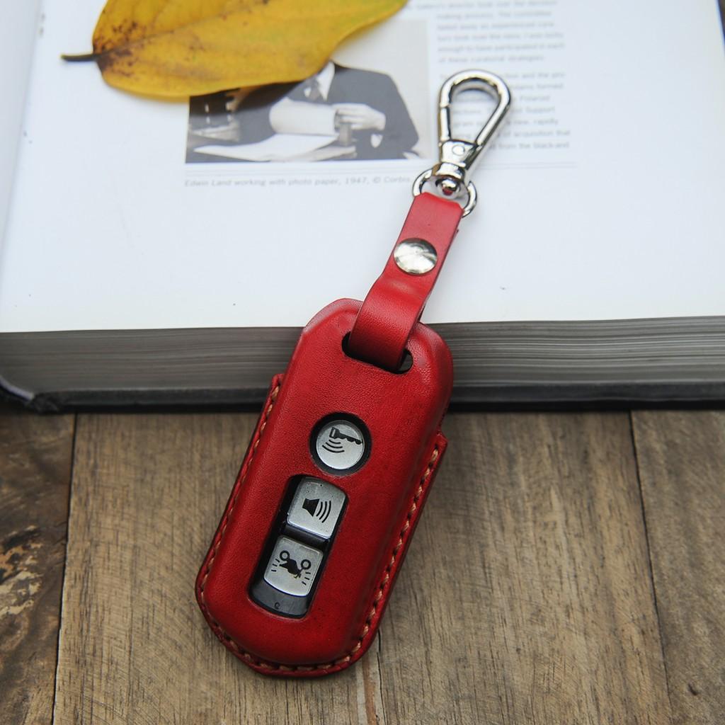 VỎ BAO DA CHÌA KHÓA XE MÁY - DA BÒ NHUỘM BỎ TƯƠI - DTLEATHER BD046-009-009