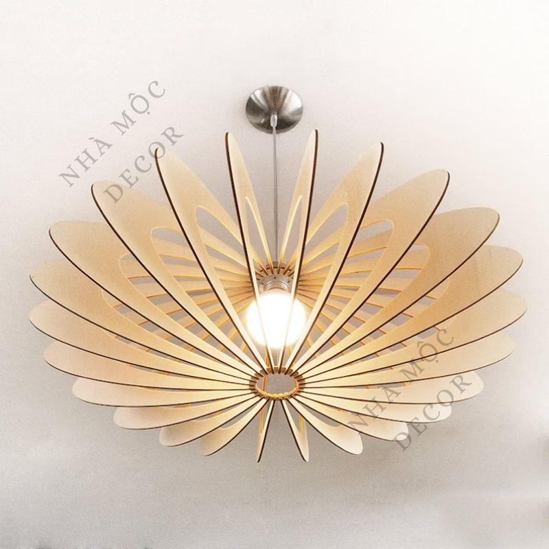 Đèn gỗ thả trần trang trí mẫu TT32