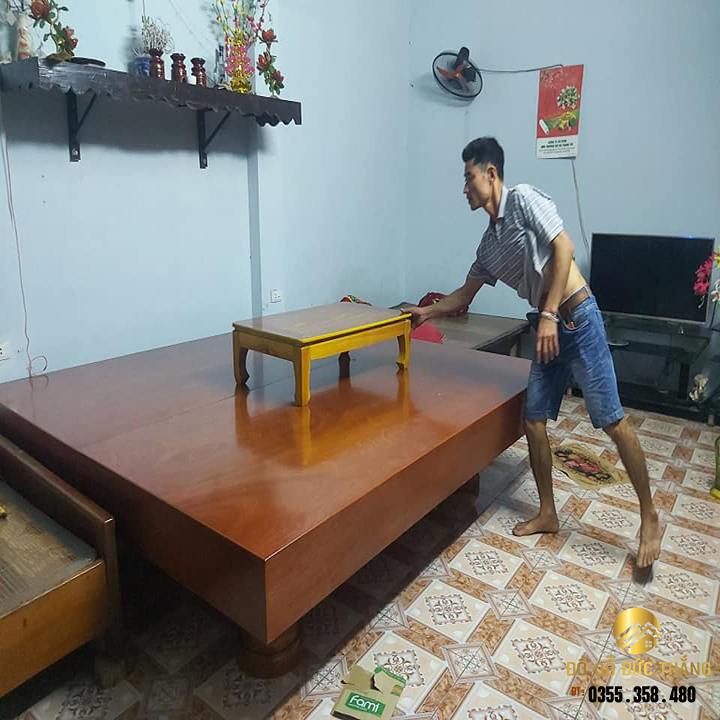 Chiếu ngựa gỗ xoan đào nam phi dễ lau chùi , làm bàn ăn hoặc giường ngủ