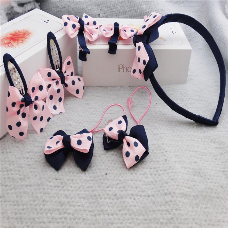 Set cài tóc, nơ buộc tóc cho bé gái 7 món - BOBABO