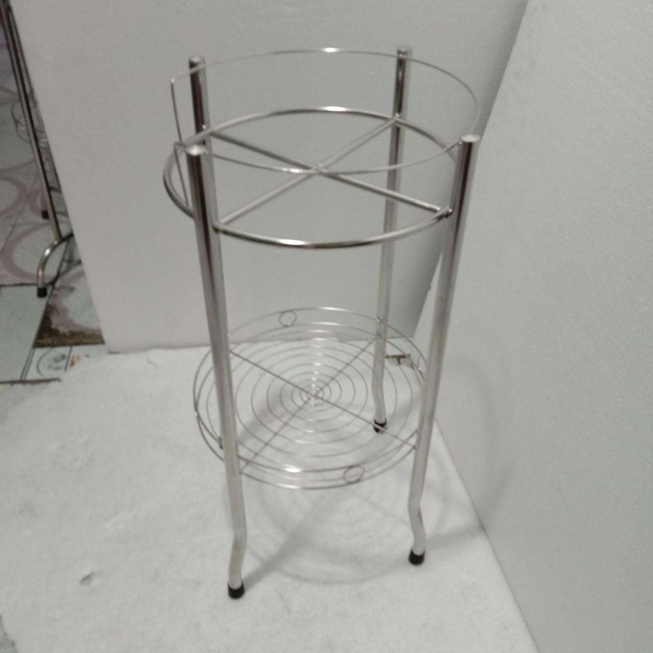 Chân Kệ Bình Lọc Nước Inox 2 Tầng KT 35x35x70cm - Gọn Nhẹ Dễ Di Chuyển
