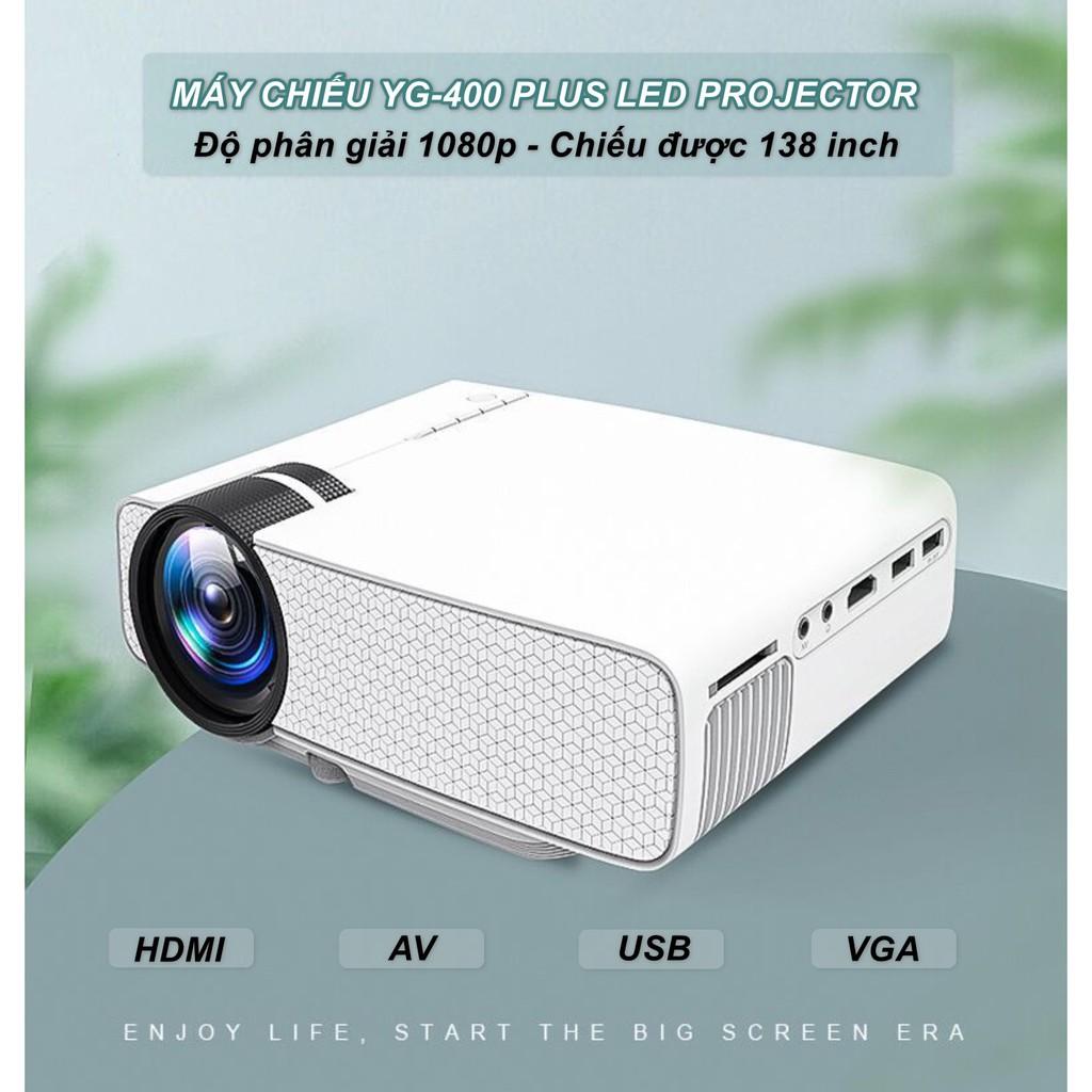 Máy chiếu YG-400 PLUS LED PROJECTOR - Độ phân giải 1080x720P màn hình 138 inch - Phiên bản mới 2021