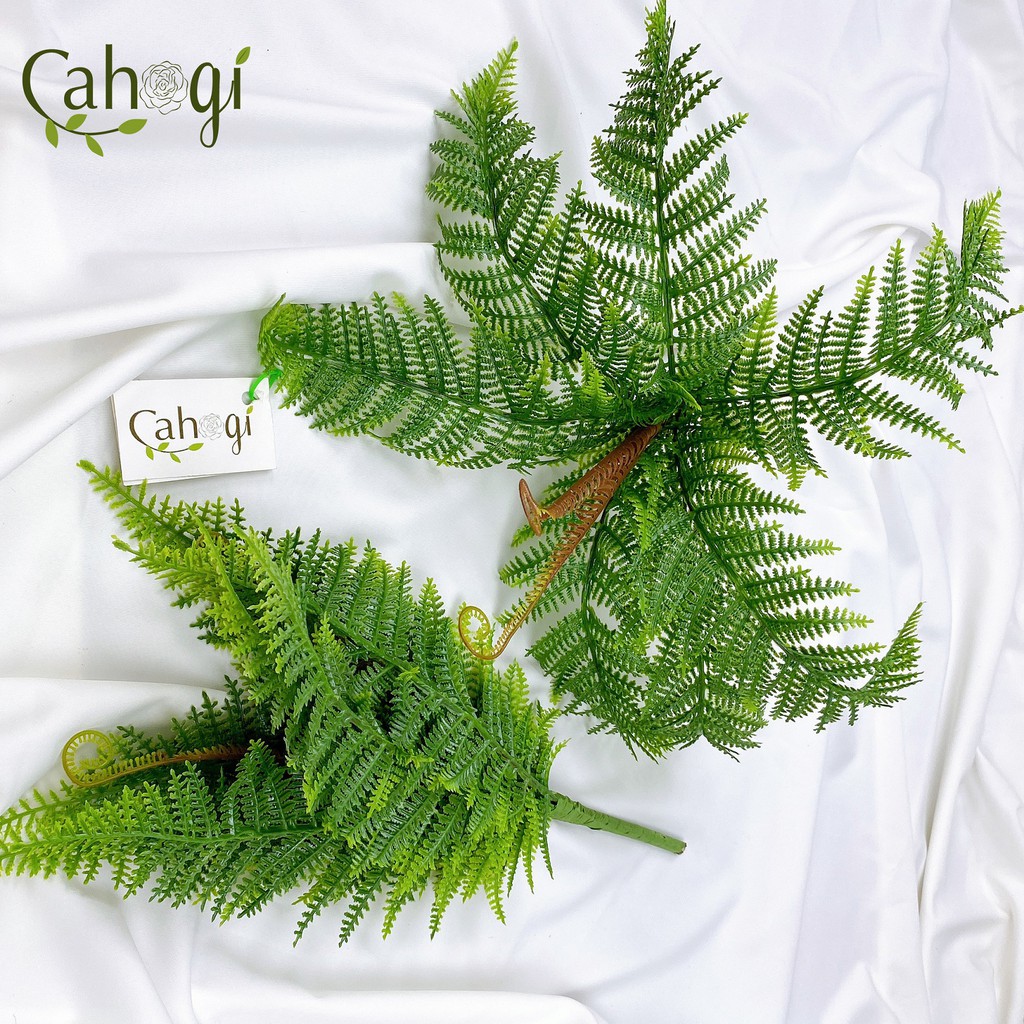 Cây dương xỉ giả giống thật 99% – Đường kính 45 cm – Cây vạn tuế giả, hoa lụa decor trang trí rẻ, bền, đẹp