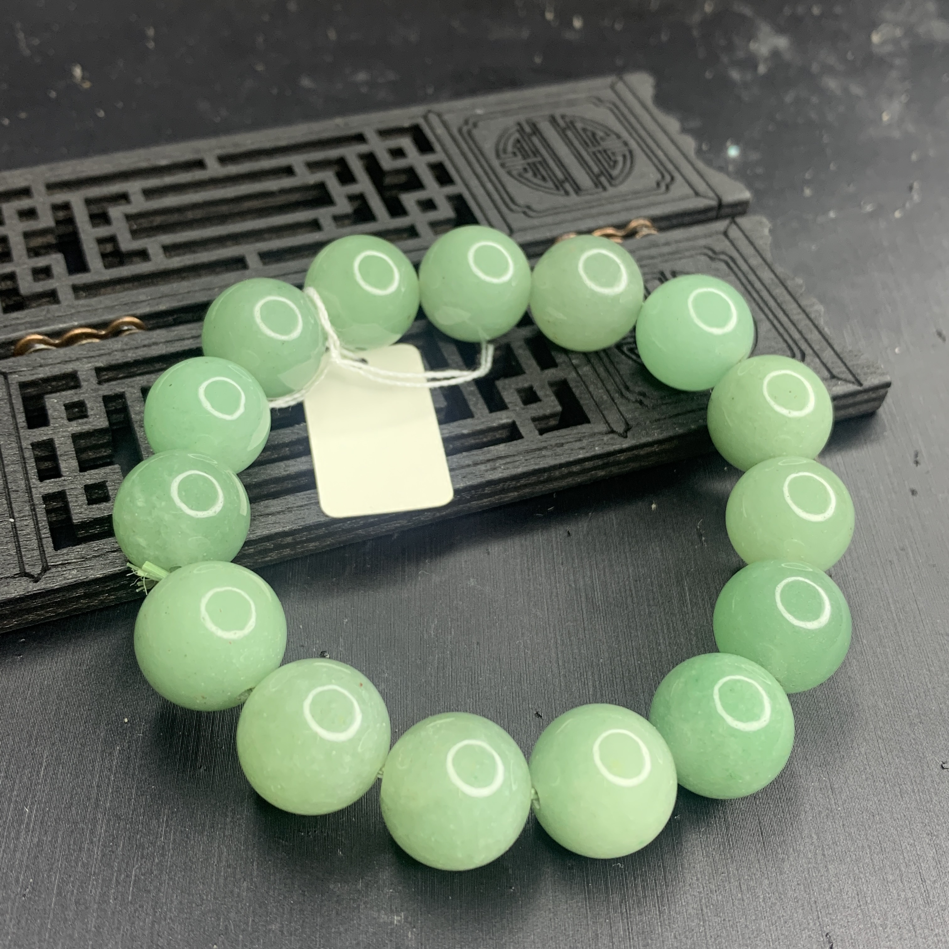 Vòng tay, chuỗi đá Aventurine thiên nhiên 14 li , vòng tay phong thuỷ hợp mệnh Mộc, Hoả