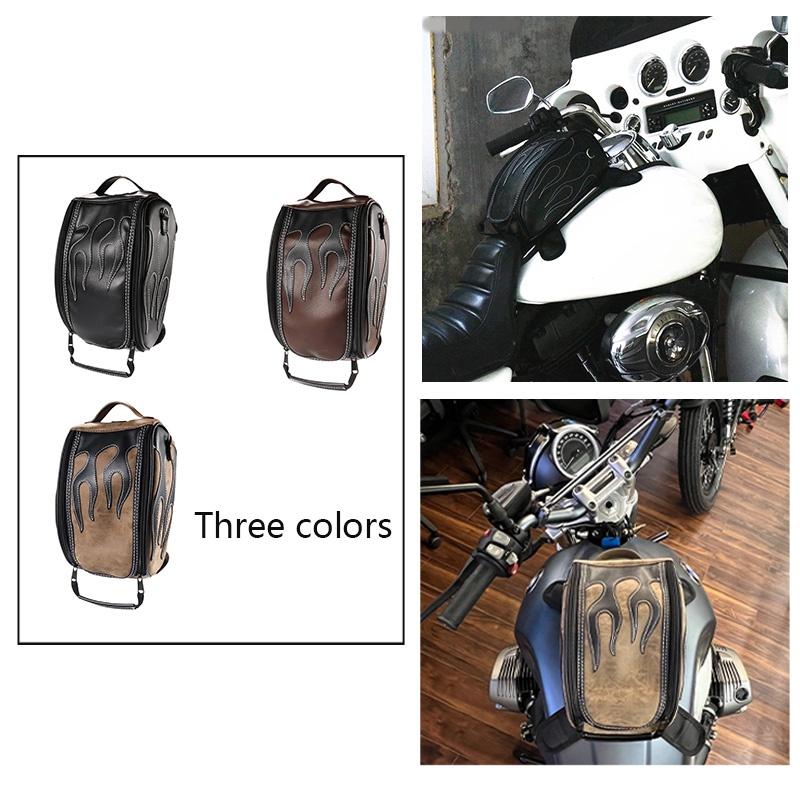 Túi đựng bình nhiên liệu bằng da PU chống thấm nước phong cách retro cho xe mô tô Harley Honda BMW CM500 Yamaha Suzuki