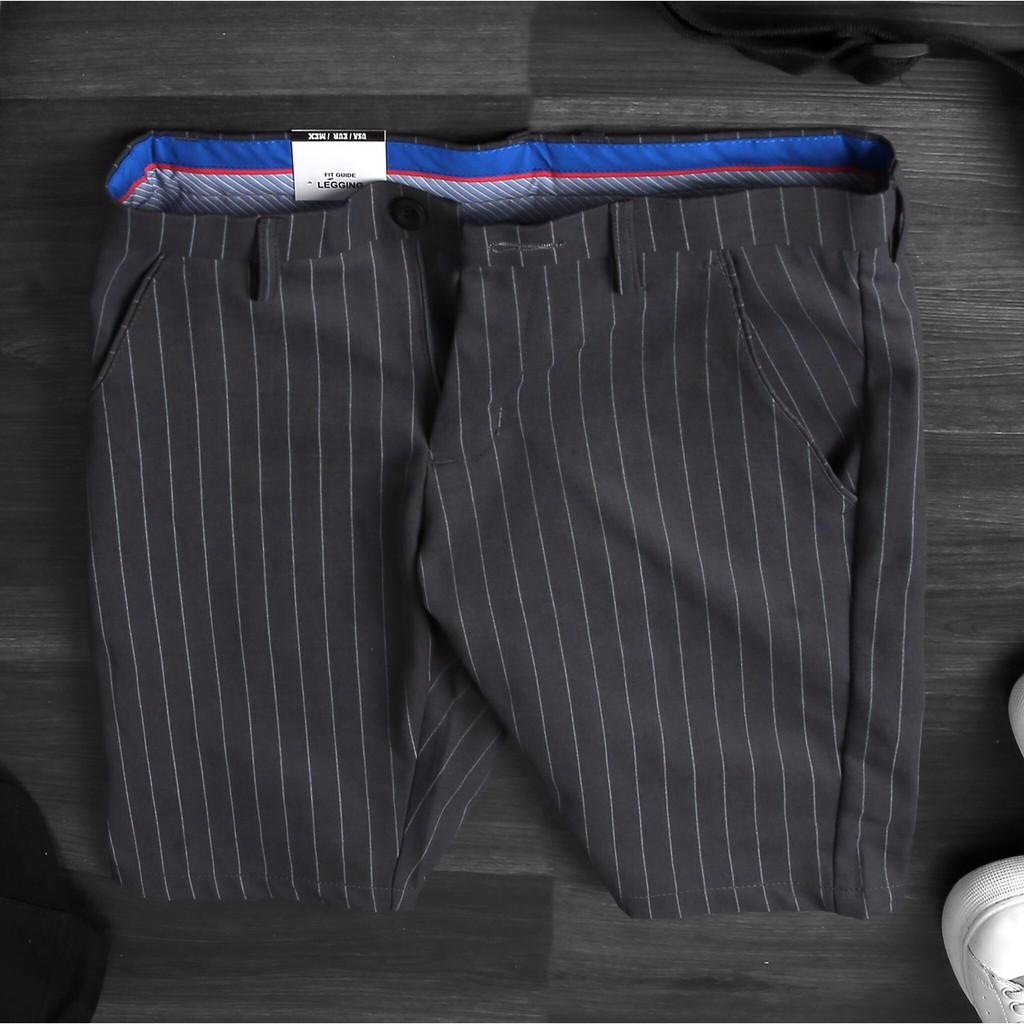 Quần short âu nam trơn dáng công sở