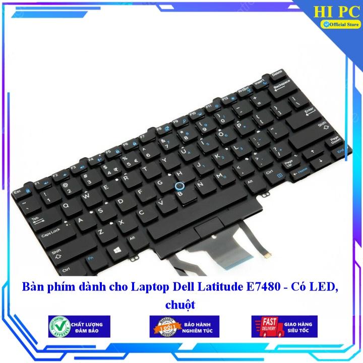 Bàn phím dành cho Laptop Dell Latitude E7480 - Có LED, chuột - Hàng Nhập Khẩu mới 100%