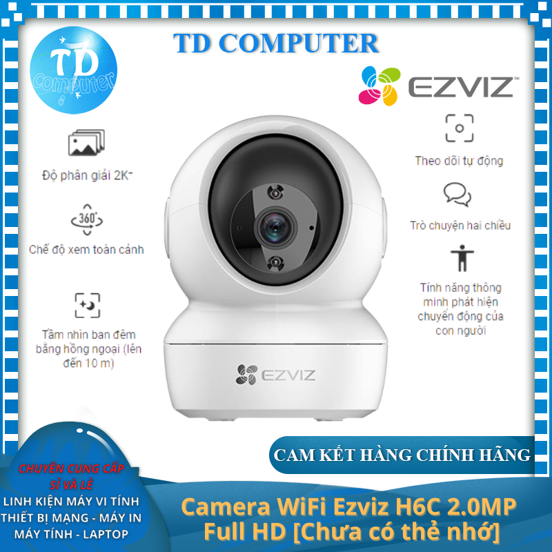Camera Wifi Ezviz H6C 2MP 1080P [Không kèm thẻ] - Hàng chính hãng Anh Ngọc phân phối