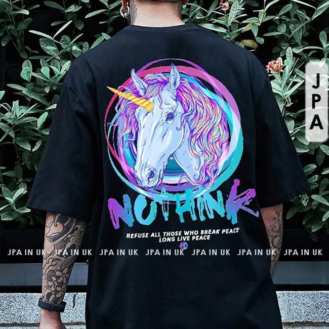 Áo Thun Unisex Tay Lỡ NOTHINK Form Rộng Nam Nữ Basic Tee Đủ Size
