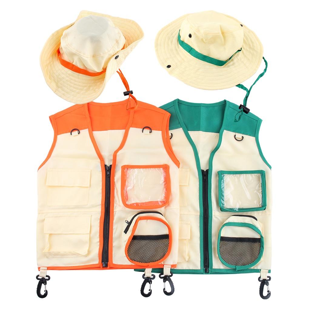 *! Insect *Explorer *Vest *Hat [Set]![Kit] Outdoor Camping Hiking Fishing Children *AdventureELEN
