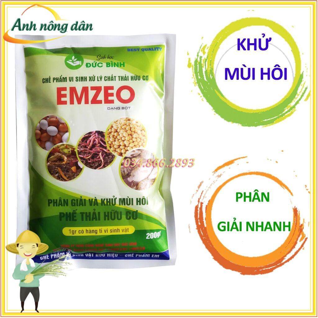 Gói 200g Chế phẩm vi sinh Emzeo chuyên dùng để ủ đậu tương, ủ cá, phân hủy chất hữu cơ hiệu quả an toàn - Anh nông dân