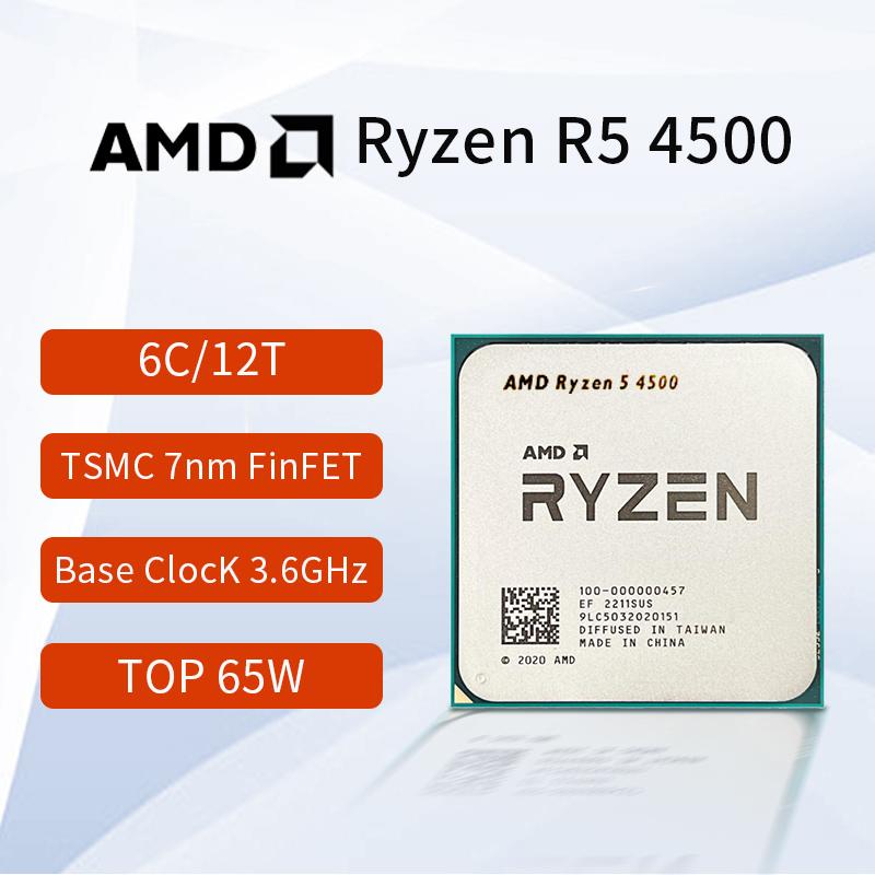 Mới AMD Ryzen 5 4500 R5 4500 6 Nhân 12 Luồng 7NM 65W Bộ Vi Xử Lý Ổ Cắm AM4 Không Quạt