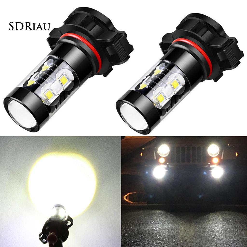 Set 2 Đèn Led Sương Mù Bằng Hợp Kim Nhôm Cho Xe Ô Tô