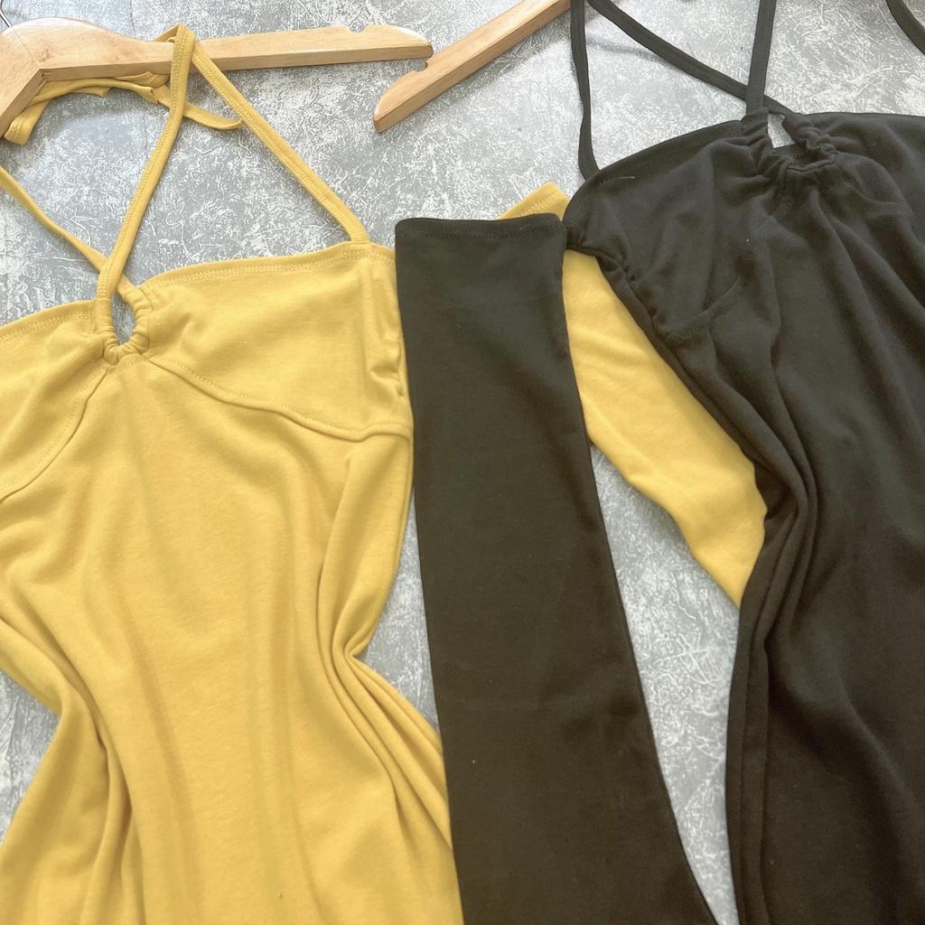 Đầm Trễ Vai Body PINKSTORE29, Dáng Ôm Dài Xẻ Tà D092