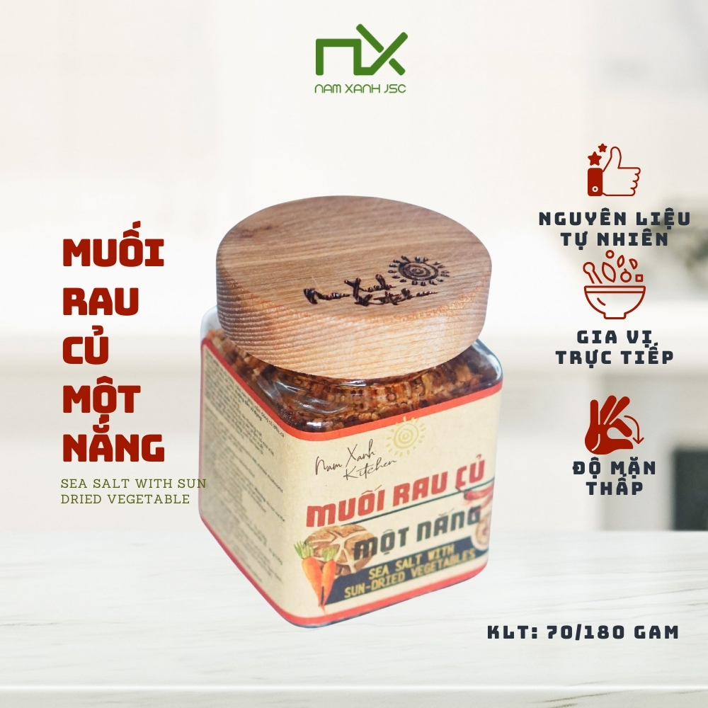 Muối Rau Củ Một Nắng 70g (180g)/ Sea Salt With Sun And Dried Vegetables 70g (180g)