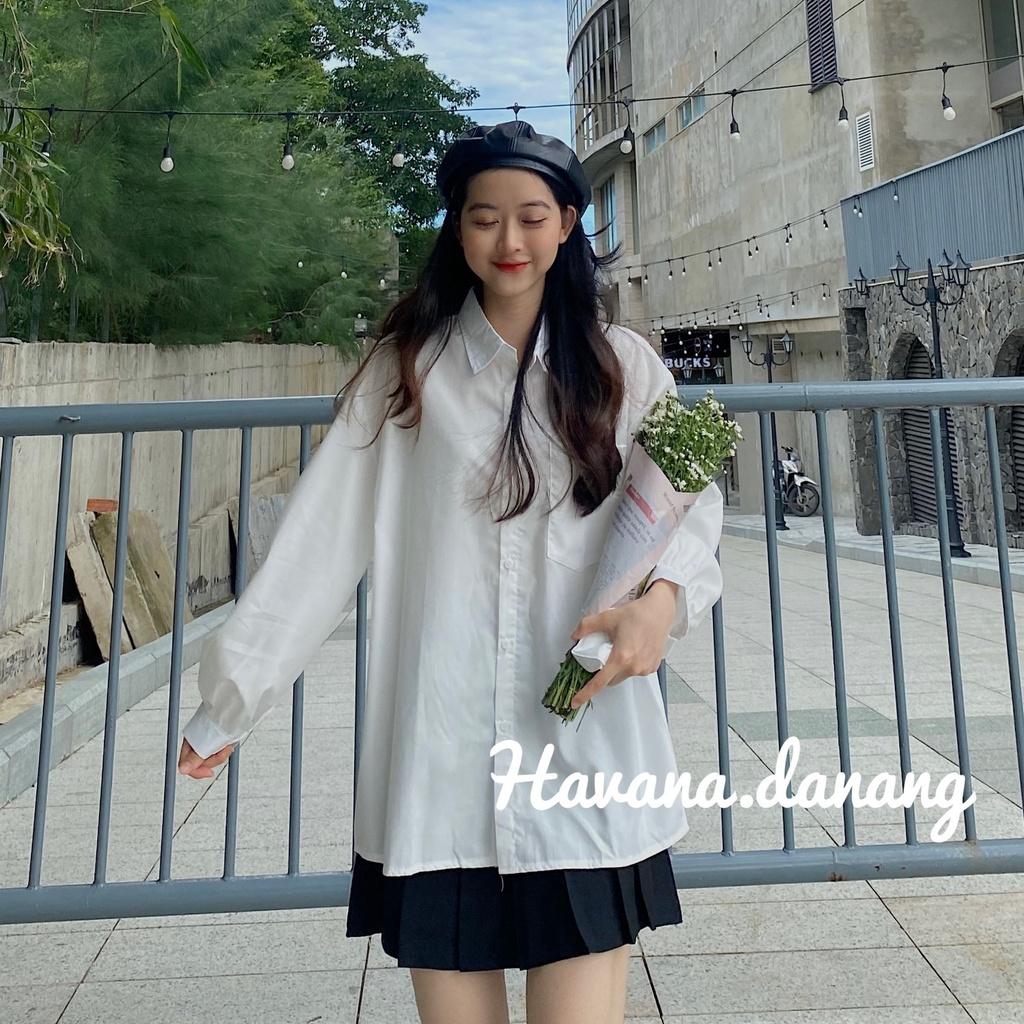 Áo sơ mi nữ form rộng, áo sơ mi nữ, áo sơ mi tay phồng