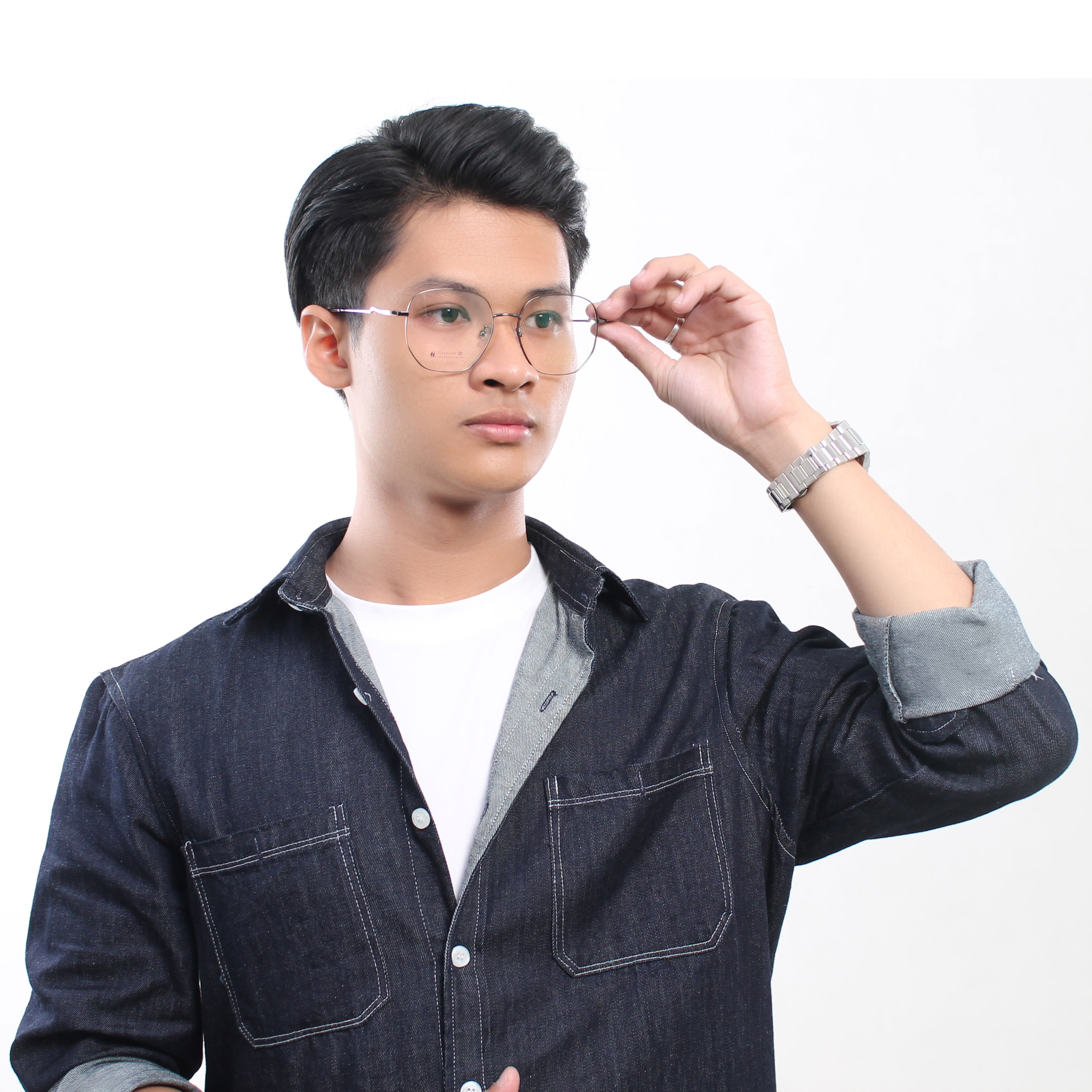 Gọng kính titanium 9065 thời trang nam nữ siêu nhẹ siêu bền OURESS
