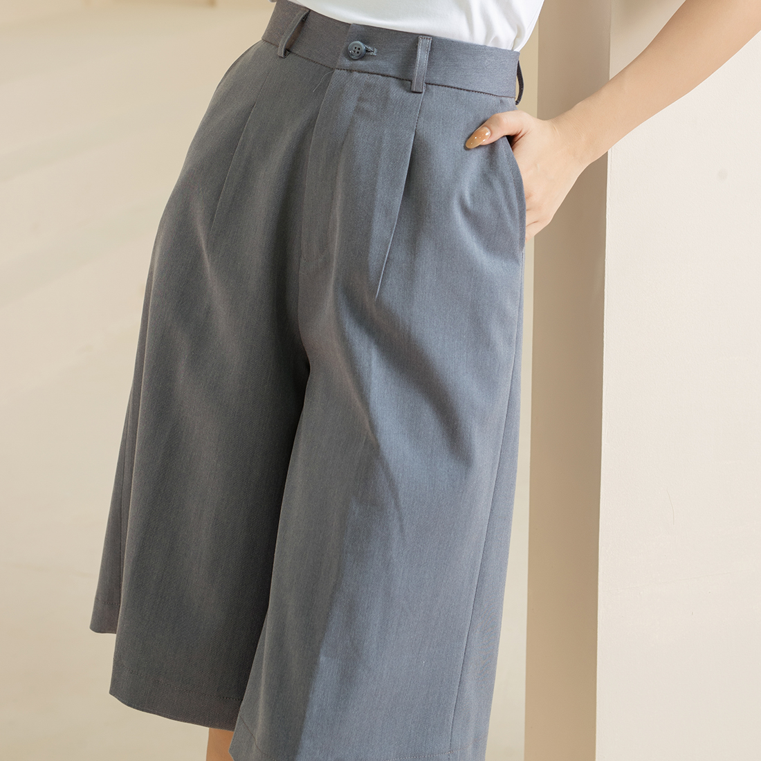 Quần culottes lửng ống rộng thời trang Eden - Q017