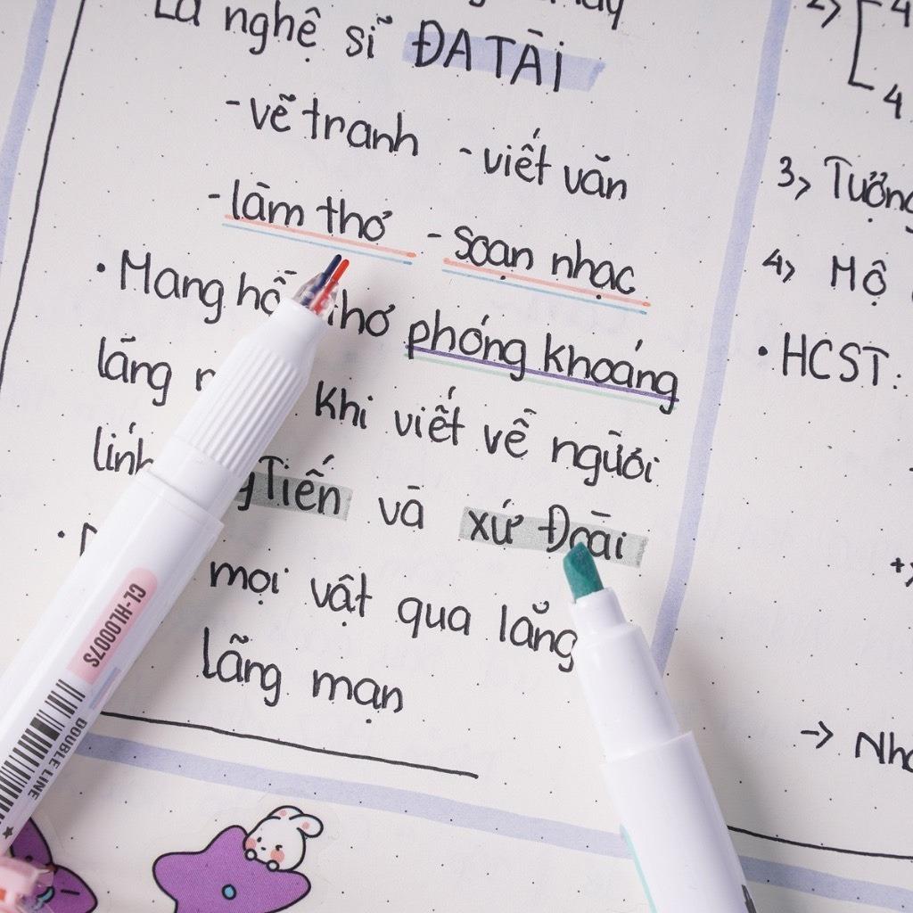 Vỉ 4 Bút Highlight Màu Nhũ 2 Ngòi Macarons - ClassMate CL-HL0007S (Mẫu Bao Bì Giao Ngẫu Nhiên)