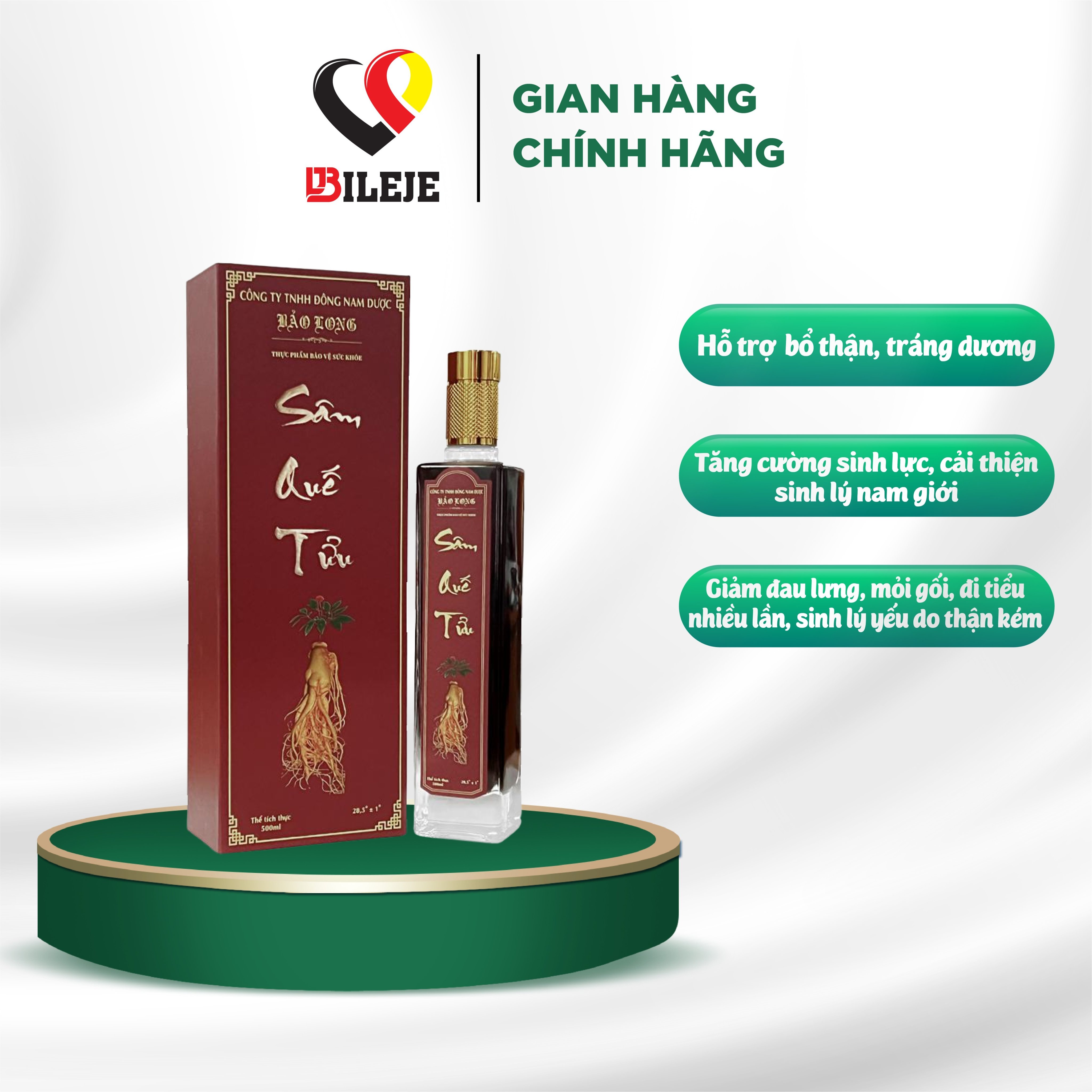 Sâm Quế Tửu Tăng Cường Sức Khỏe Hỗ Trợ Bổ Thận Tráng Dương Hiệu Quả Dược Bảo Long