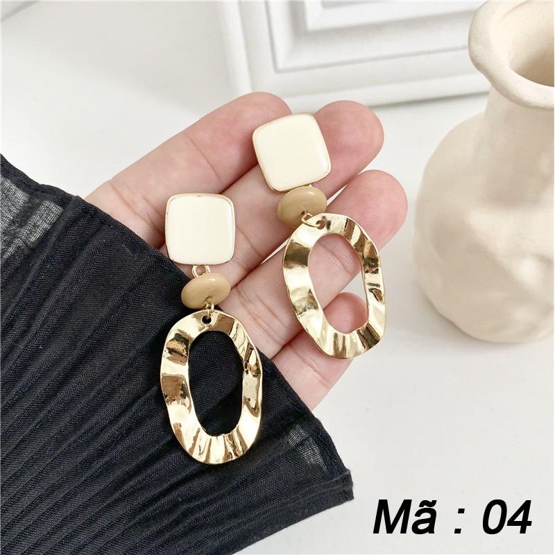 Bông Tai Thời Trang Phong Cách Hàn Quốc -Bông Tai Hợp Kim Vàng Xinh Xắn- Đính Đá Sang Trọng- Thời Trang Cá Tính