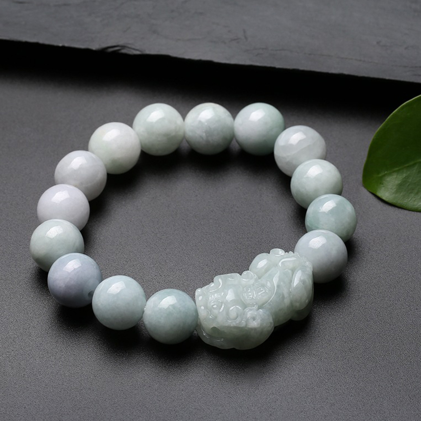 Vòng Tay Tỳ Hưu Phong Thủy Ngọc Phỉ Thúy Size 12mm