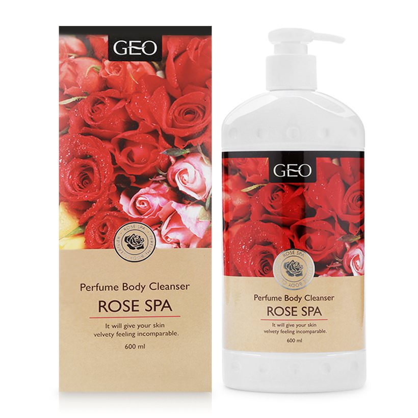 Sữa Tắm Trắng Da Hương Hoa Hồng Perfume Body Cleanser Rose Spa Geo (600ml)