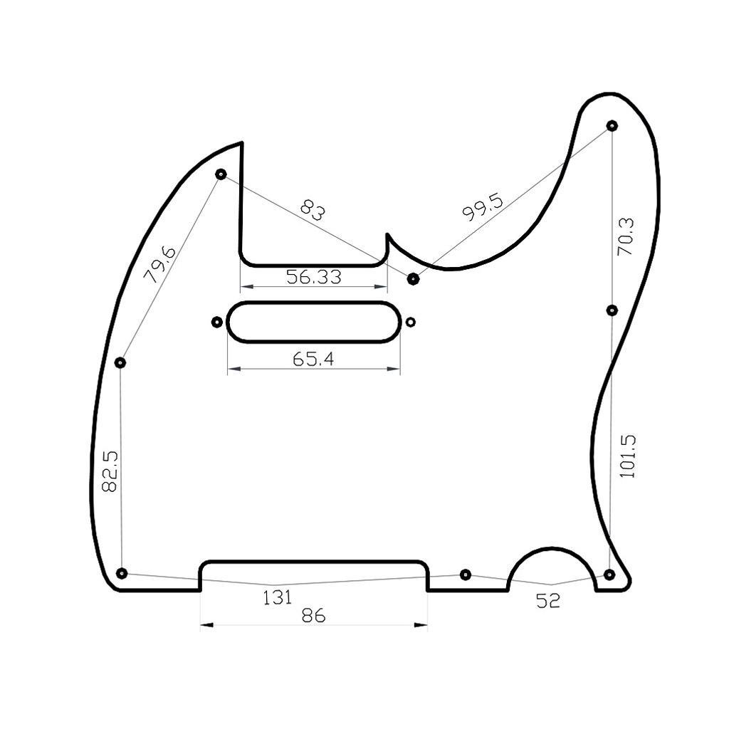 RED Pearl Pickguard SCRATCHPLATE  8 holes FOR  Guitar