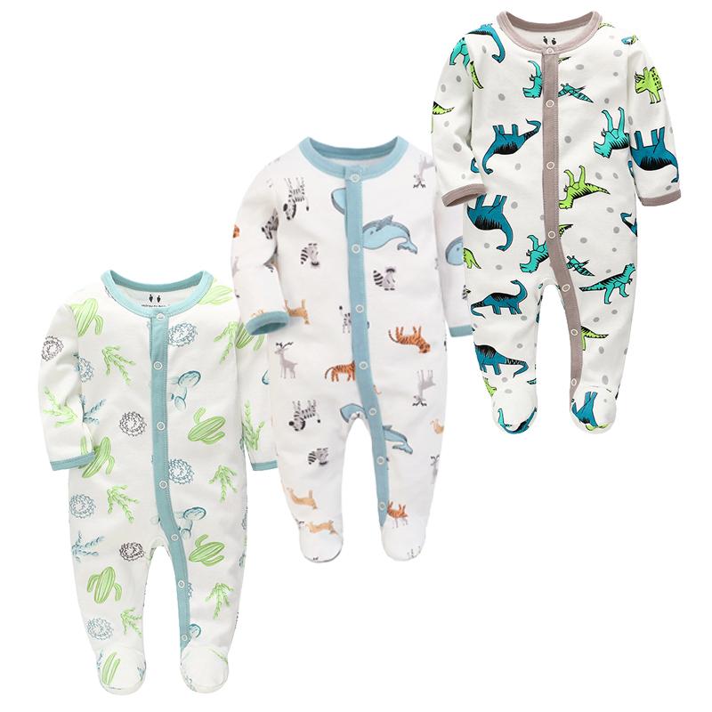 Mùa Thu Unisex Bé Romper Áo Liền Quần Dài Tay Mùa Đông Cho Bé Quần Áo 1/2/3 Sơ Sinh Bé Trai Gái Onesie 100% cotton Trẻ Sơ Sinh Hoạt Hình Bộ Đồ Ngủ