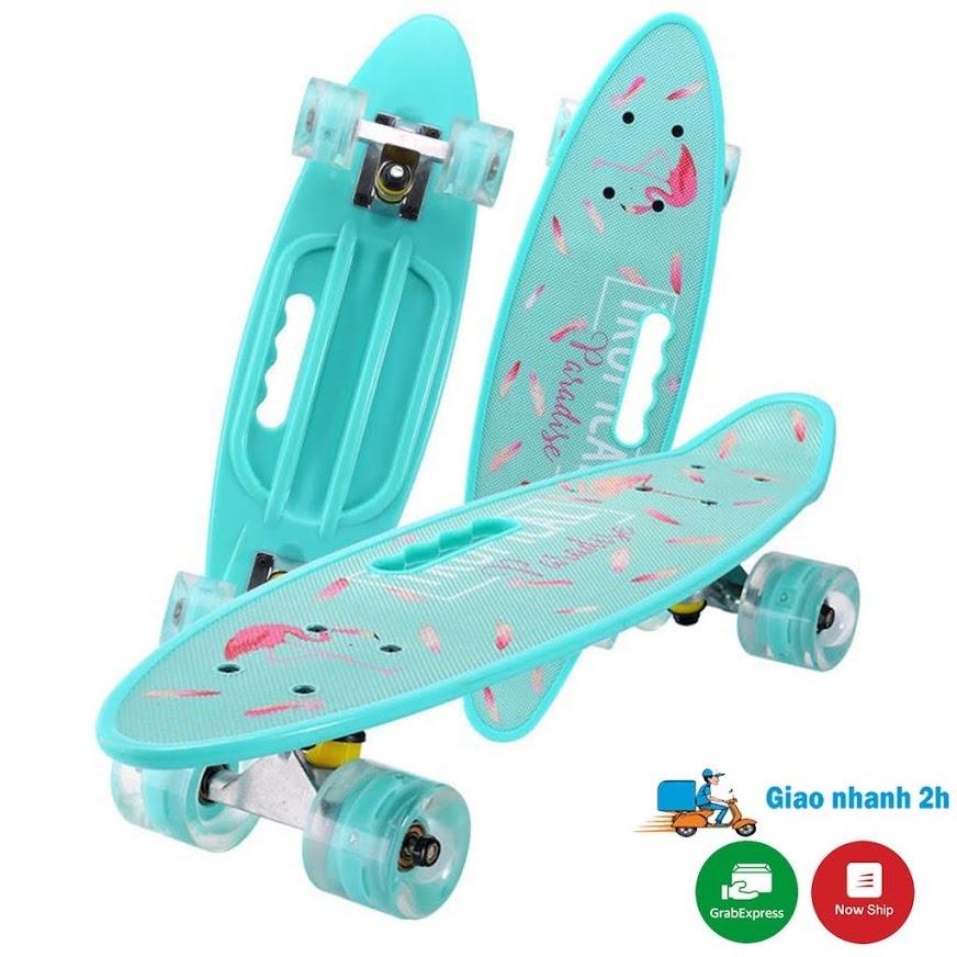 Ván Trượt Skateboard Keentore Penny Cầm Tay Nhiều Màu Có Đèn Led