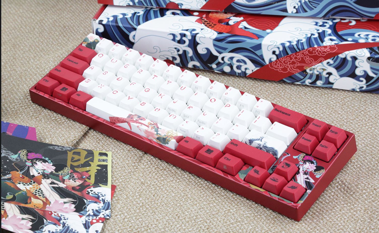 Bàn Phím Cơ Varmilo MY68 Koi Red - Hàng Chính Hãng