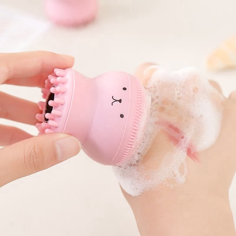 [QUÀ TẶNG] Cọ Rửa Mặt Yukazan Silicone Bạch Tuộc Hồng Nhạt