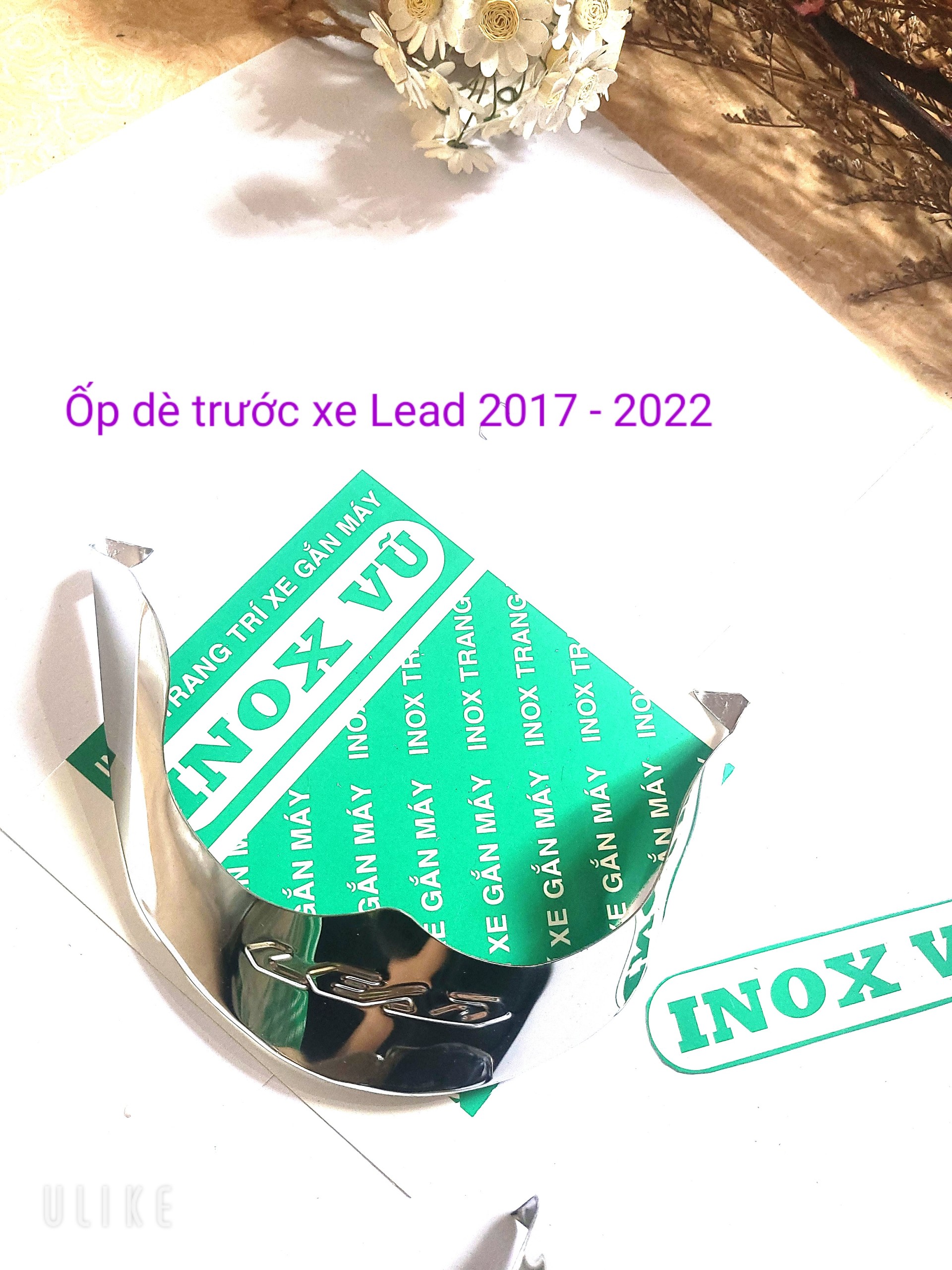 Combo Bộ ốp dè INOX xe Lead sản xuất năm 2017 đến 2023 + 1 tem logo HONDAA giá 1 cặp tại xưởng INOX Vũ