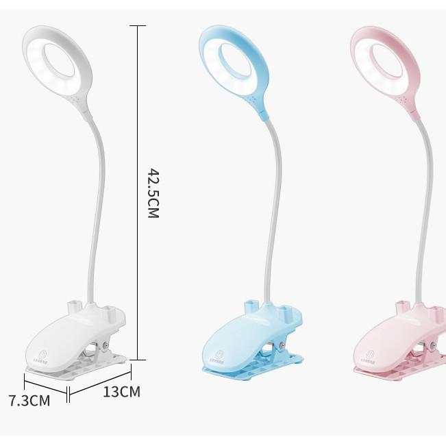 Đèn Bàn Học USB Di Động Cao Cấp Kẹp Bàn – 03 Mức Độ Ánh Sáng Vàng Bảo Vệ Mắt Chống Cận