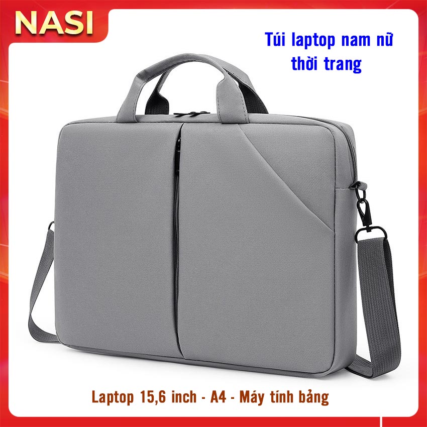 Túi laptop đeo vai 15.6 inch B1068 NASI nhiều ngăn hàng cao cấp mẫu đẹp thời trang cặp xách đựng máy tính nam nữ chống sốc