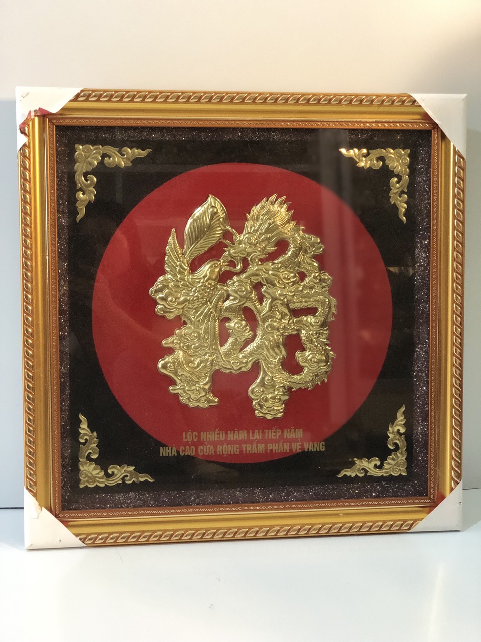 Tranh đồng chữ thọ hóa rồng,tranh trang trí