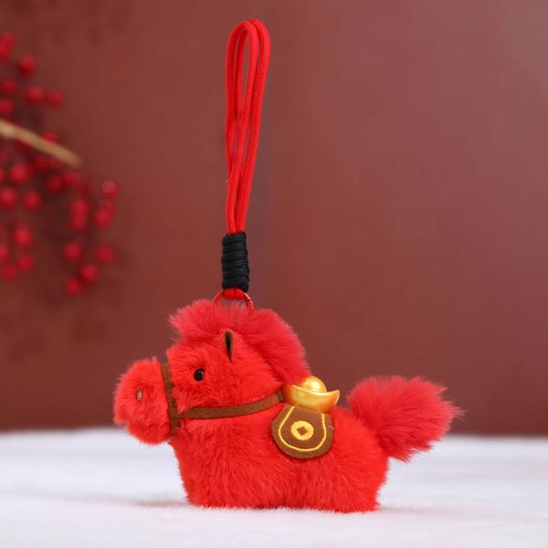 Móc Treo Thú Bông Ngựa - Mã Đáo Thành Công - Tết Bính Ngọ 2026 - XM01 - Màu Đỏ