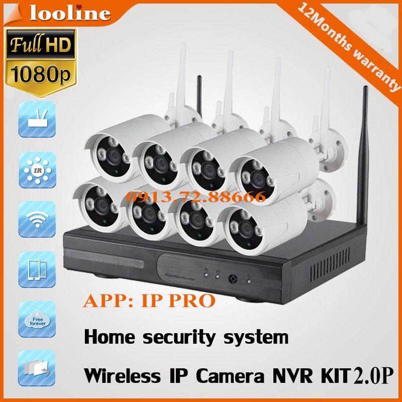 Bộ Kit Camera wifi 8 Kênh IP NVR 2.0MP