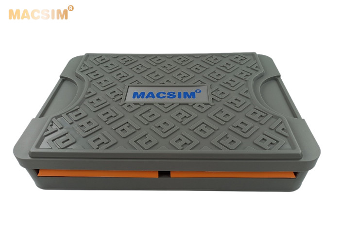 Hộp đựng đồ xếp gọn 55 lít kích thước 50cm x 34,5cm x 31cm - hộp đựng đồ trong cốp ô tô nhãn hiệu Macsim chất liệu PP cao cấp màu xanh bạc hà-cam-xanh lá
