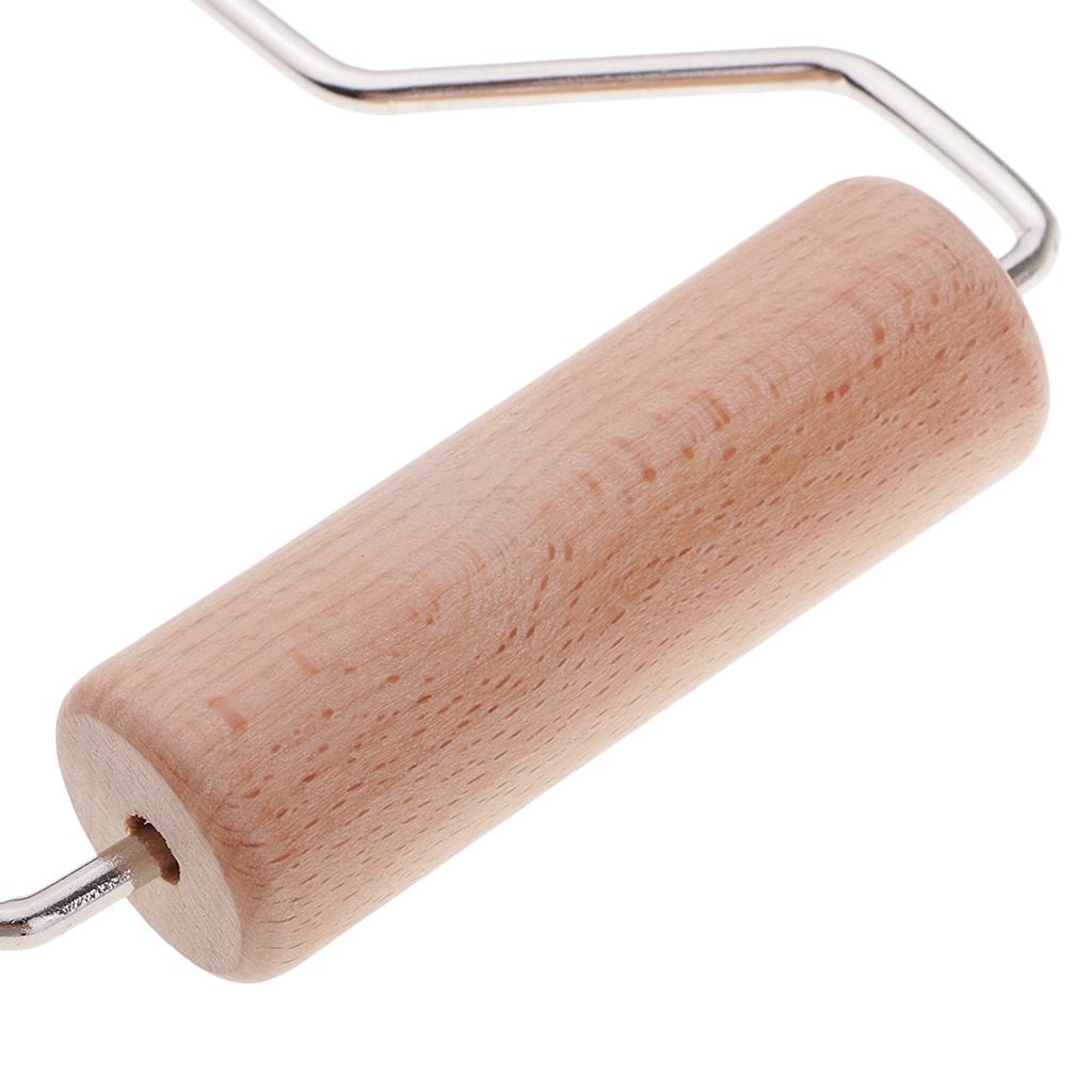 Metal Handle Wooden Roller Polymer Clay Rolling Pin Clay Tools for Ceramists