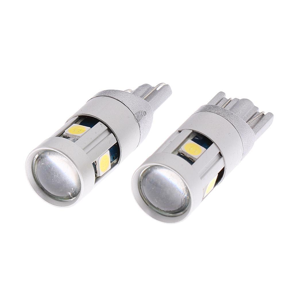 1 Pair DC12V Car Interior Dome Reading Map T10 3030 5SMD LED Light Bulbs